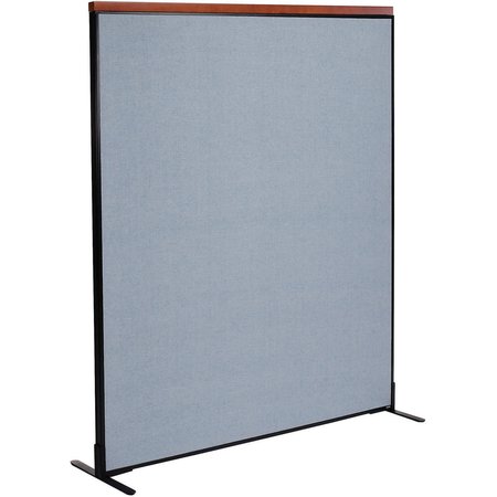 GLOBAL INDUSTRIAL 60-1/4W x 97-1/2H Deluxe Freestanding Office Partition Panel, Blue 695794FBL